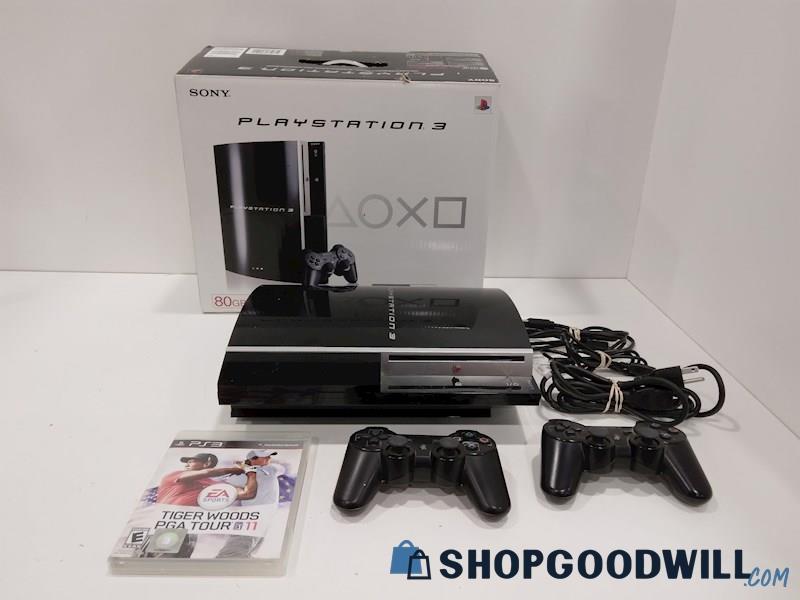 Sony PlayStation 3 CECHL01 Console W?Game, Cords and Controller IOB-Tested