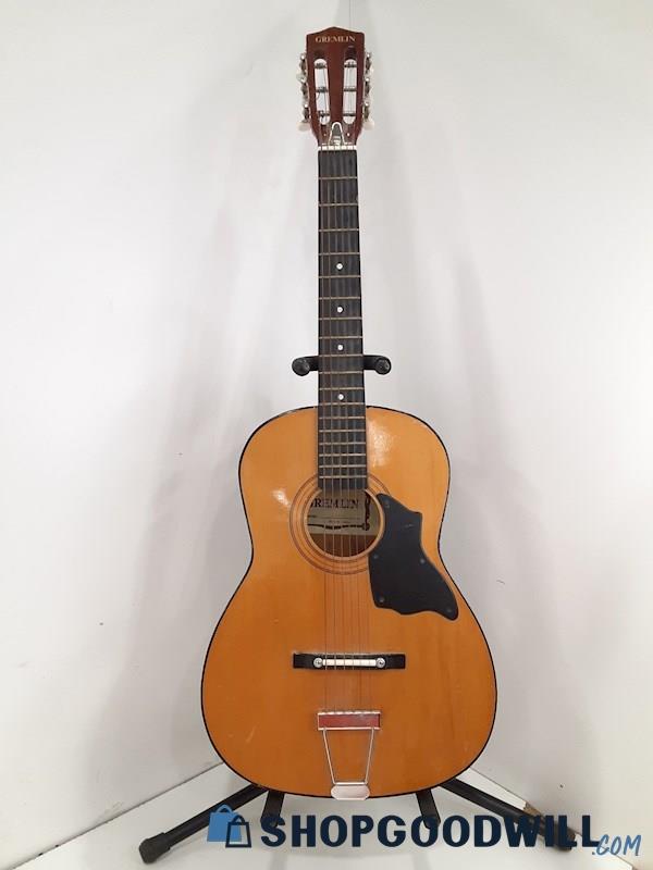 VTG Gremlin G10S 6 String Acoustic Guitar Natural