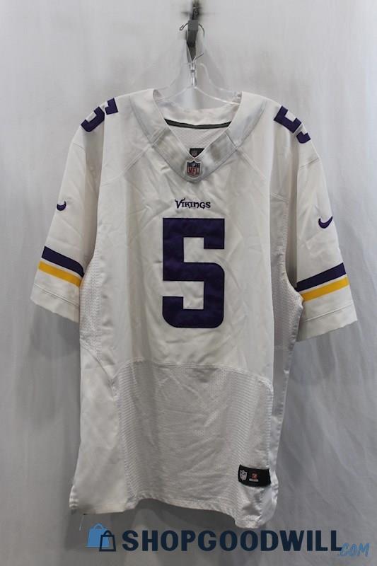 NFL MN Vikings #5 BRIDGEWATER Mens White/Purple Jersey Sz 52