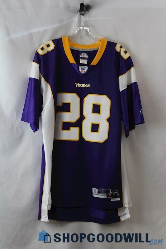 NFL Peterson #28 MN Vikings Men's Purple Football Jersey sz L