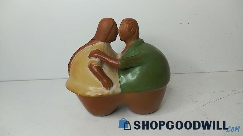 Ceramic Figurine Couples Hugging