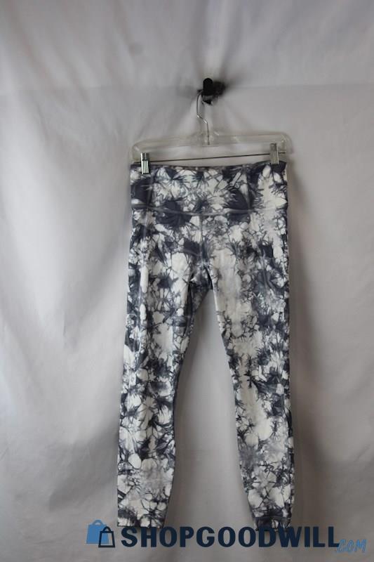 Athleta Women's Gray/White Patterned Cropped Legging SZ M