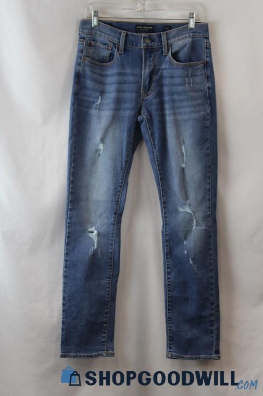 Lucky Brand Men's Blue Distressed Athletic Slim Jeans sz 29x32