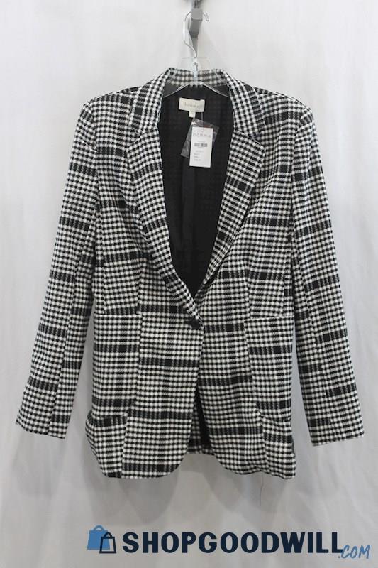NWT Bohme Women's Gray/Black Tweed Pattern Blazer SZ S