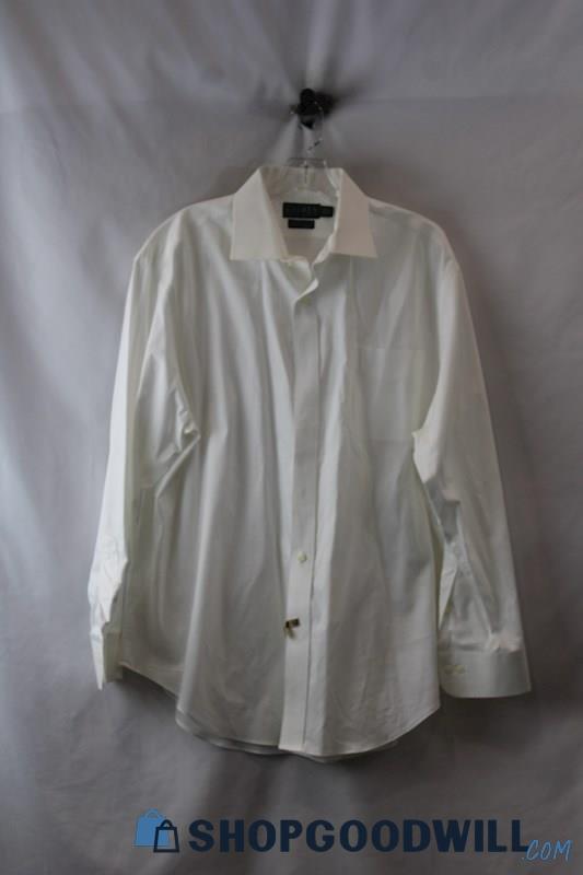 Lauren Ralph Lauren Men's White Long Sleeve Button Up Shirt sz 17.5x34/35