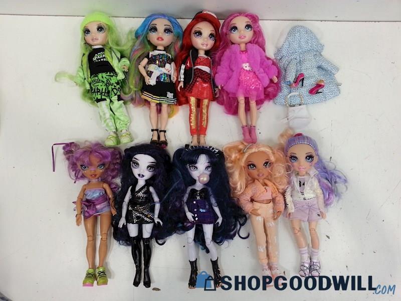 9 Rainbow/Shadow High Dolls W/Clothes/Shoes Mixed Lot