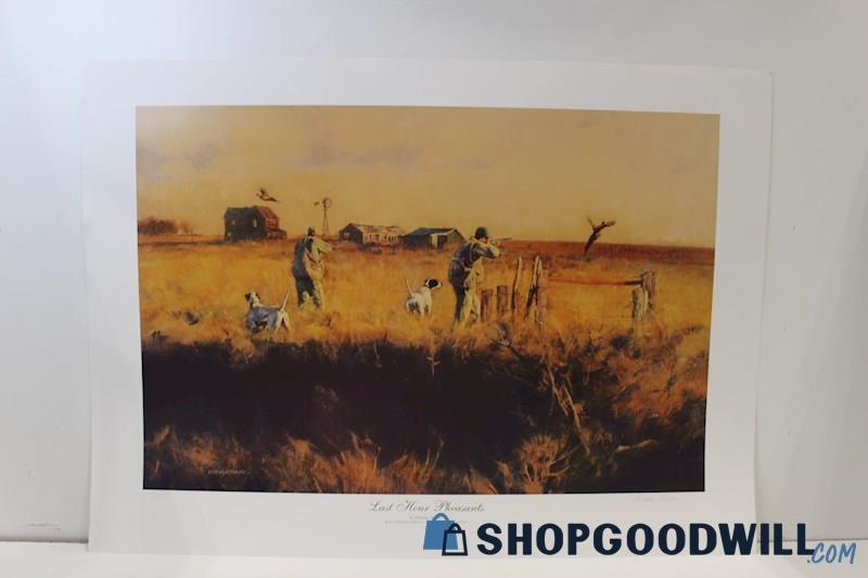 'Last Hour Pheasants' Unframed & Non-Matted Hunting Print 11/650 Signed E Hardie