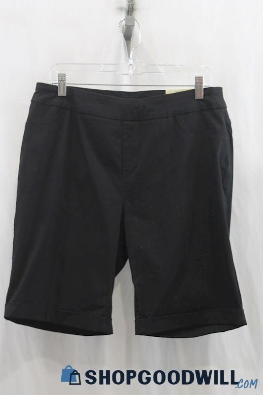 NWT Soft Surroundings Women's Black Chino Short SZ PL