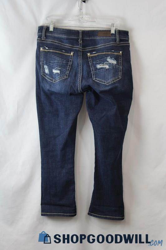 Day Trip Women's Blue Slim Straight Cropped Jeans sz 32