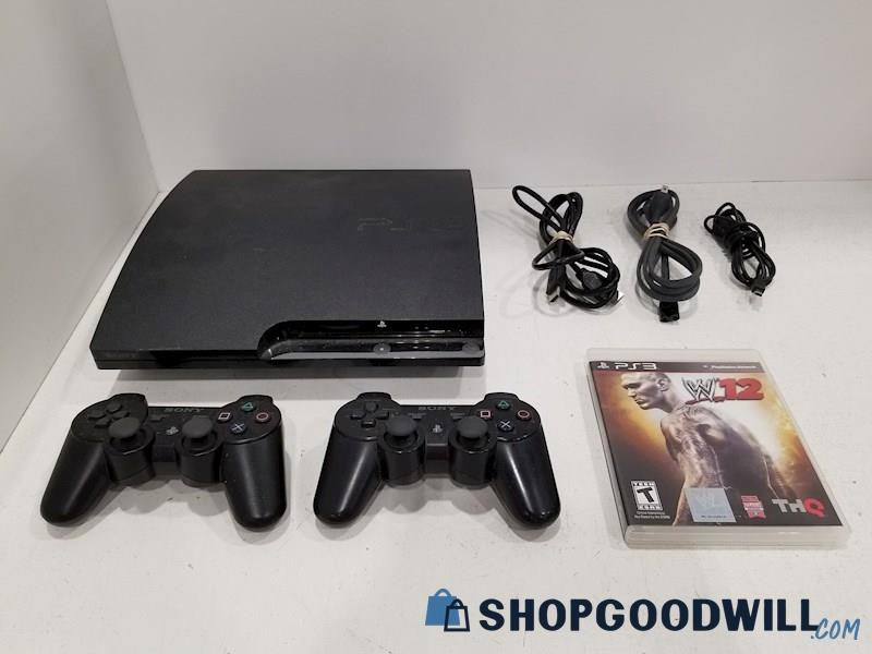 PlayStation 3 Console w/ Game, Cords & Controllers - PS3 TESTED