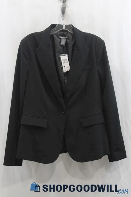 NWT Chelsea & Theodore Womens Black Single Button Blazer Sz 10