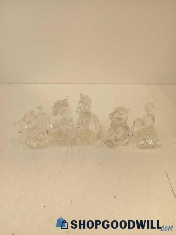 5pc Princess House Crystal Treasures Glass Figurines