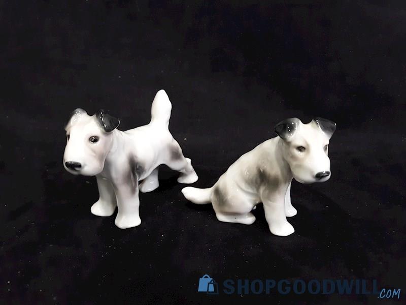 Vintage Pfeffer Porcelain Germany Terrier Sitting/Standing Collectible Figurine 