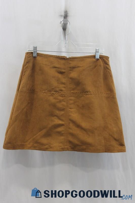 Sanctuary Women's Brown Suede A-Line Skirt SZ M