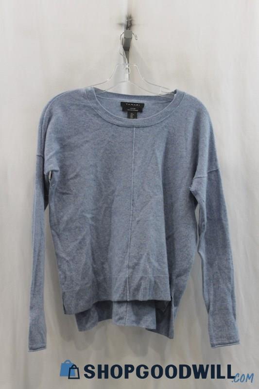 Tahari Women's Heather Blue Cashmere Sweater SZ L