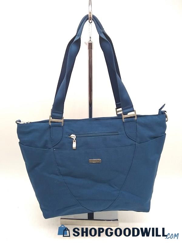 Baggalini Avenue Deep Blue Nylon Shoulder Tote Handbag Purse 