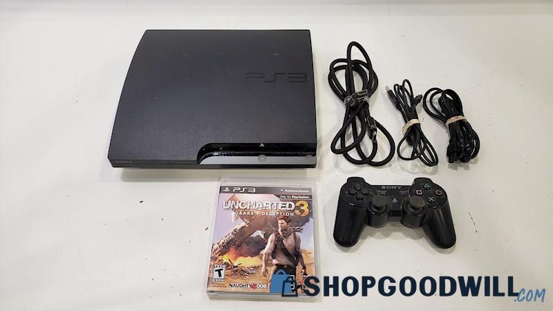 Sony PlayStation 3 CECH-2501B Console w/Game & Cords - Tested 