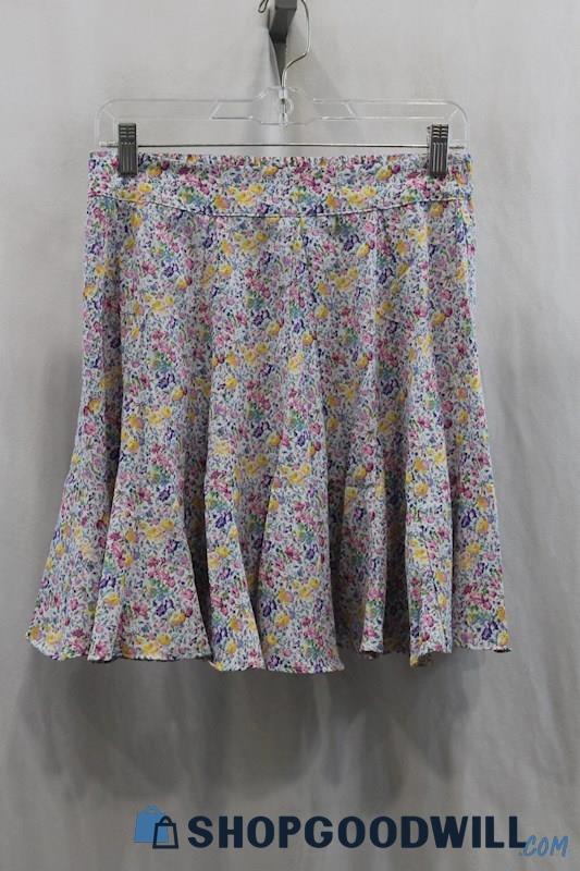 NWT Skies Are Blue Womens Multicolor Floral Skater Skirt Sz S