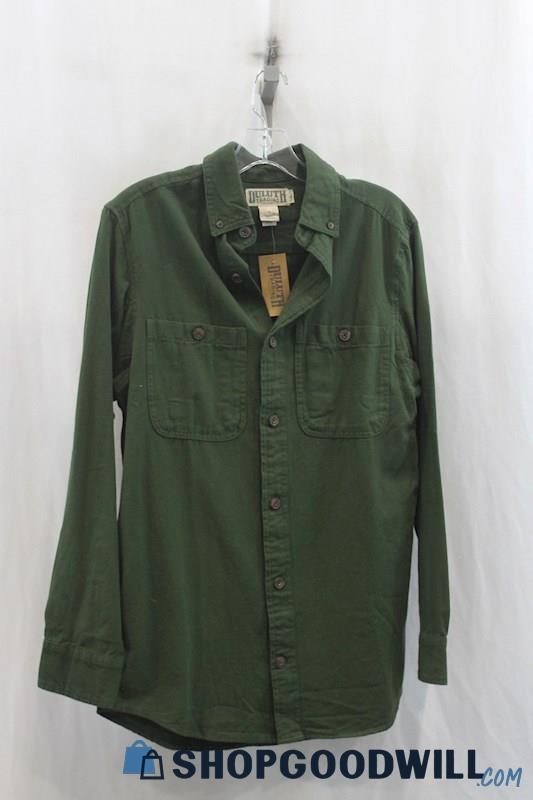 NWT Duluth Trading Mens Dark Green Utility Flannel Sz S