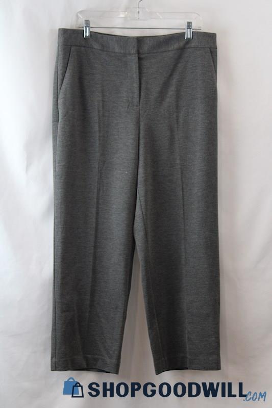 NWT Talbots Women's Gray Straight Ankle Dress Pants sz L