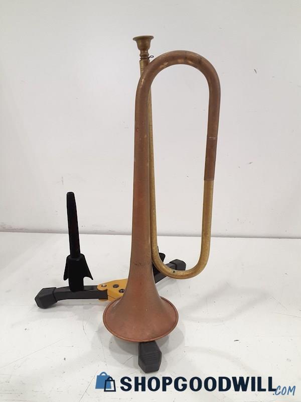 Unbranded Brass Bugle Horn Decorative Home Office Display