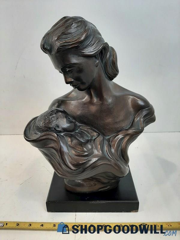 Bust of A Mother & Child by Heath Company & Year are Hard to Read