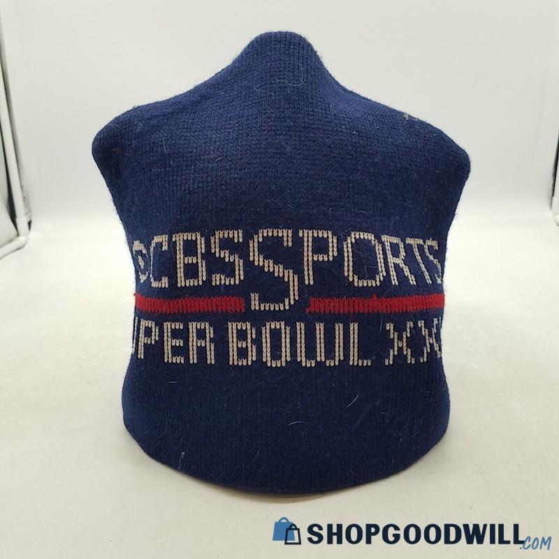CBS Sports Super Bowl XXVI Navy Blue Fabric Beanie