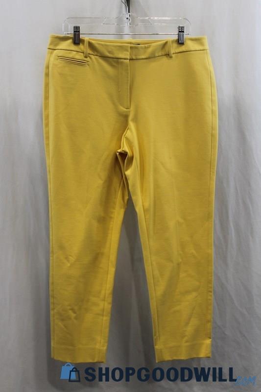 NWT White House Black Market Women's Yellow Slim Ankle Pant SZ 12