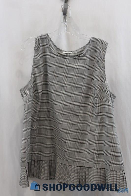 NWT J.Jill Women's Gray Pattern Tank Blouse SZ XL