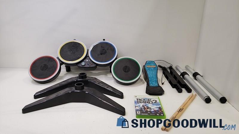 RockBand 2 Wireless Drum Set w/Game for XBOX 360 