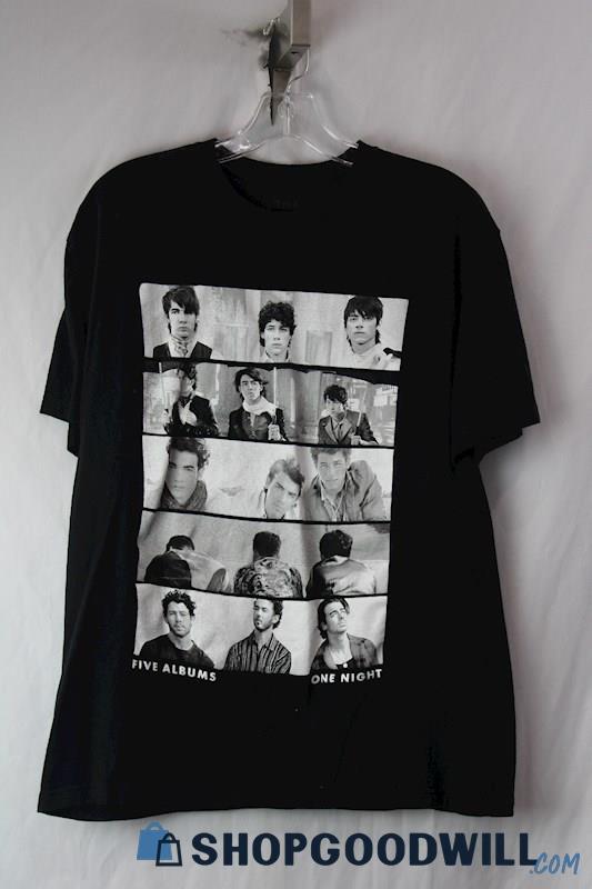 Jonas Brothers Five Albums One Night 2023 Black Concert T-Shirt SZ L