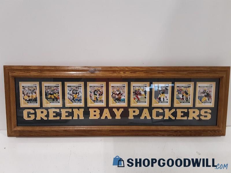 Green Bay Packers Framed Cards - FT RODGERS & AJ Hawk & Others 