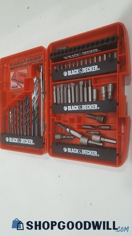Black & Decker  Drilling & Screwdriving Tools In Red Plastic Case