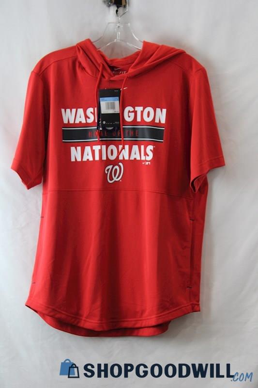 NWT Nike Men's Red Washington Home of the Nationals Short Sleeve Pullover Sz M