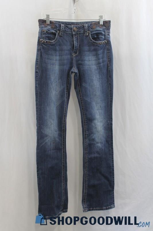 Grace Women's Blue Wash Straight Leg Jean SZ 29