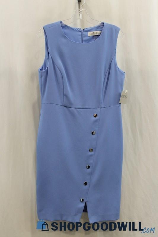 NWT Kasper Women's Blue Tank Sheath Dress SZ 8