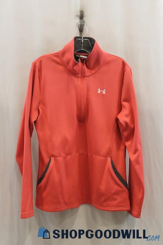 Under Armour Womens Coral 1/4 Zip Sweater Sz L