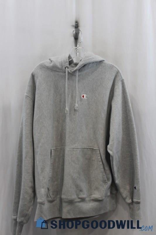 Champion Mens Heather Gray Hoodie Sz L