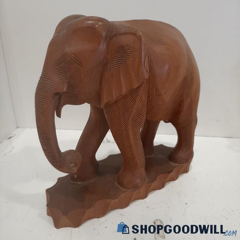 Unbranded Large Wooden Elephant Sculpture 