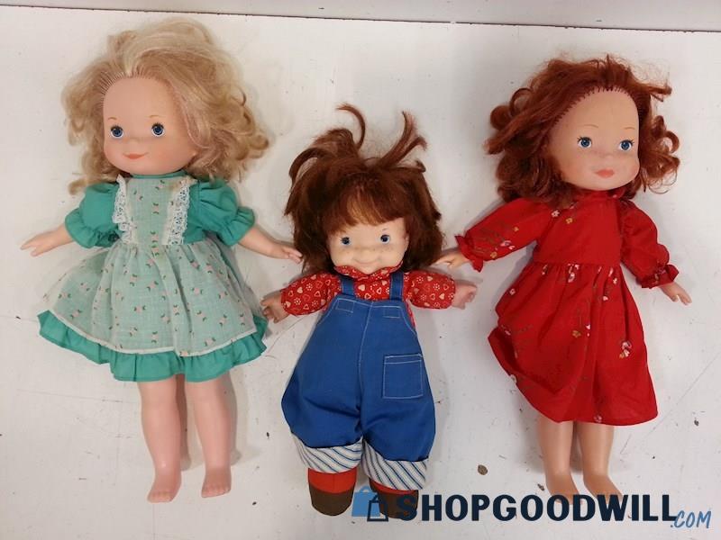 3 VTG Fisher-Price Dolls My Friend Audrey Lapsitter & Mandy & Becky 