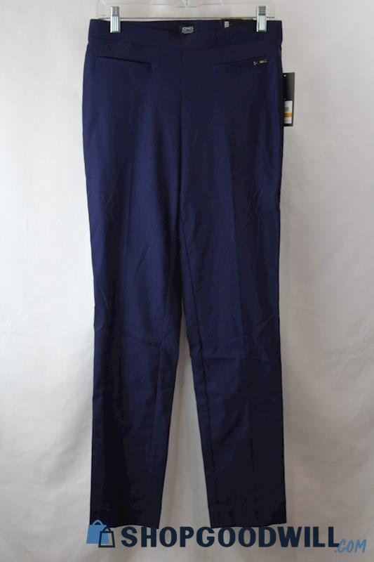 NWT Jones NY Women's Navy pull on Slim Ankle Dress Pant SZ S