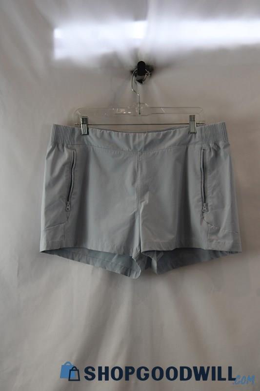 Columbia Women's Steel Gray Zipper Pocket Outdoor Fishing Tech Shorts sz XL