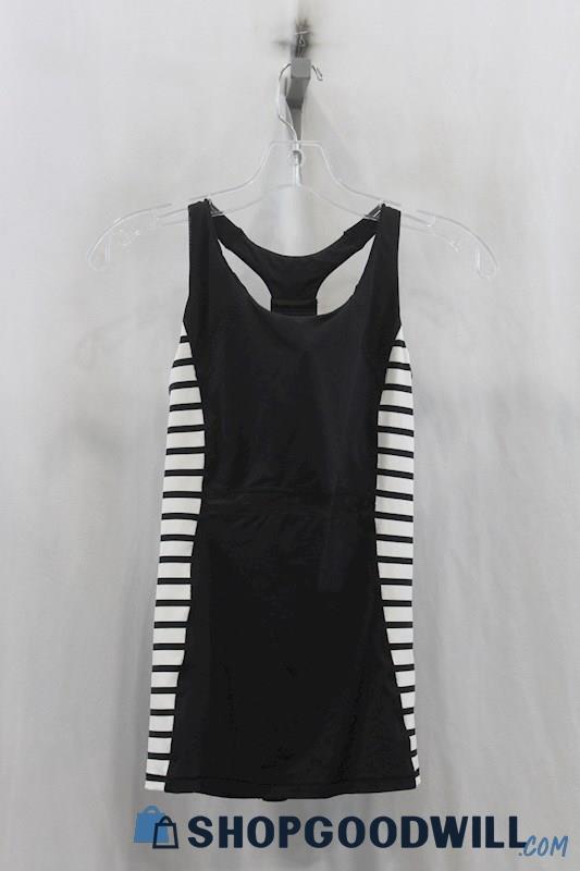 Athleta Women's Black/White Striped Racerback Tank SZ XS