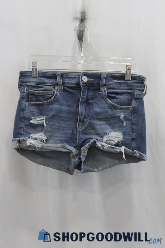 American Eagle Women's Blue Wash Denim Short SZ 8