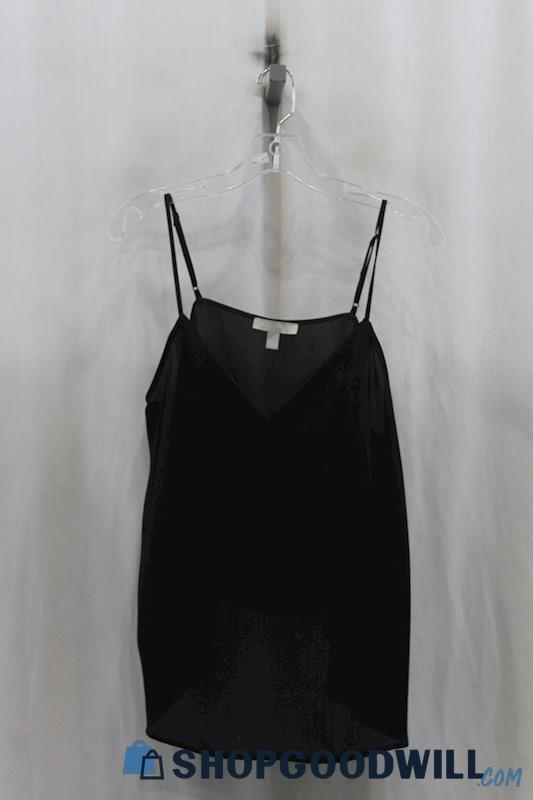 NWT Chelsea 28 Womens Black Sheer Cami Top Sz L