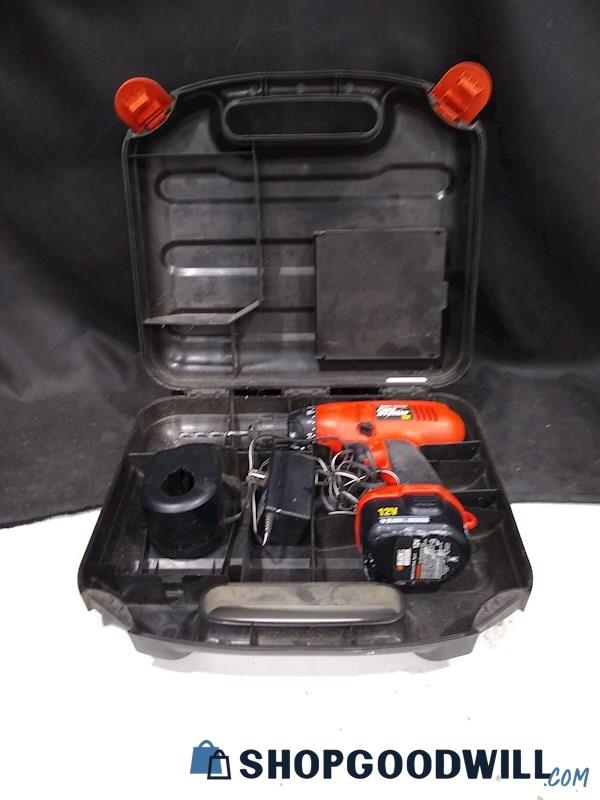 Black & Decker Fire Storm Drill Power Tool + Black & Decker Carry Case 