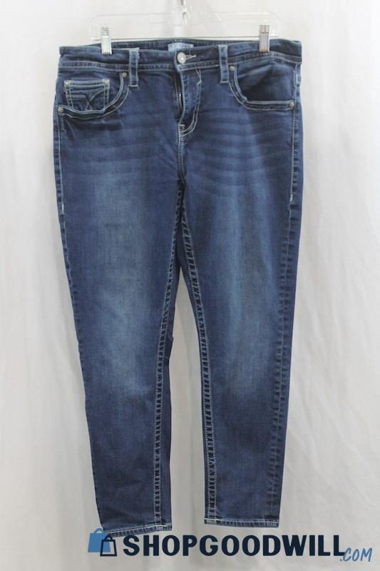 Vigoss Women's Blue Wash Skinny Ankle Jean SZ 14