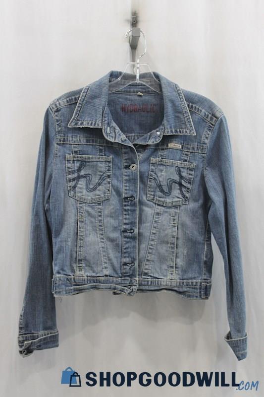 Hydraulic Womens Blue Jean Jacket Sz L