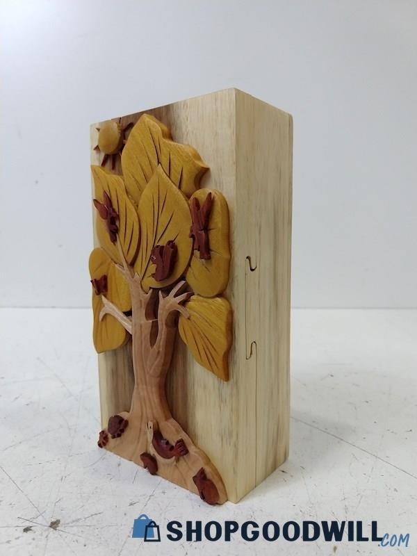 Caver Dan's Handcrafted Autumn Tree Puzzle Box