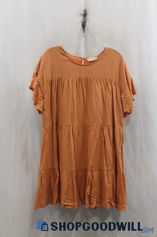 Altar'd State Women's Orange T-Shirt Dress SZ L